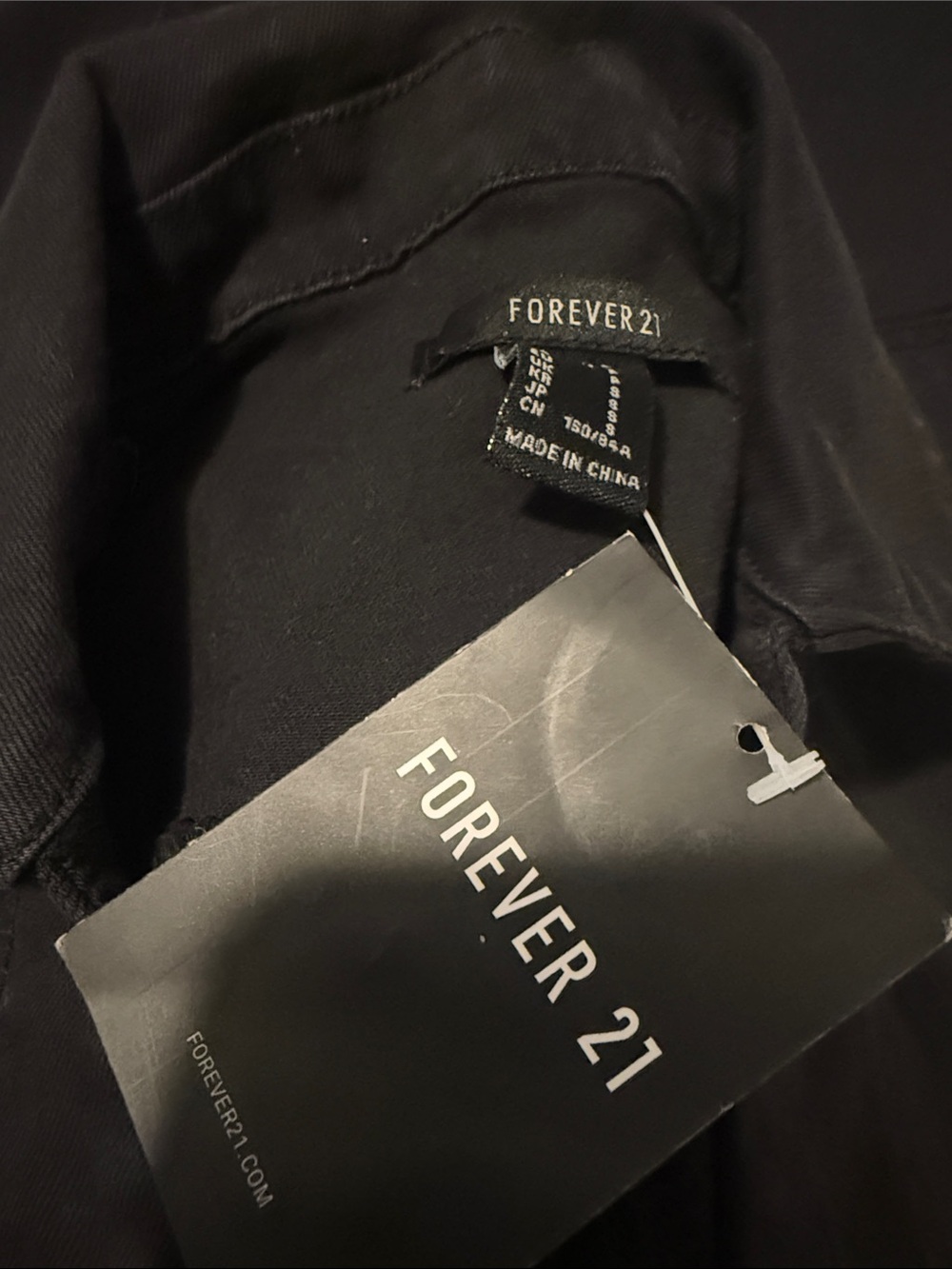 Forever 21 Black Short-Sleeve Button-Front Mini Dress - Picture 4 of 4